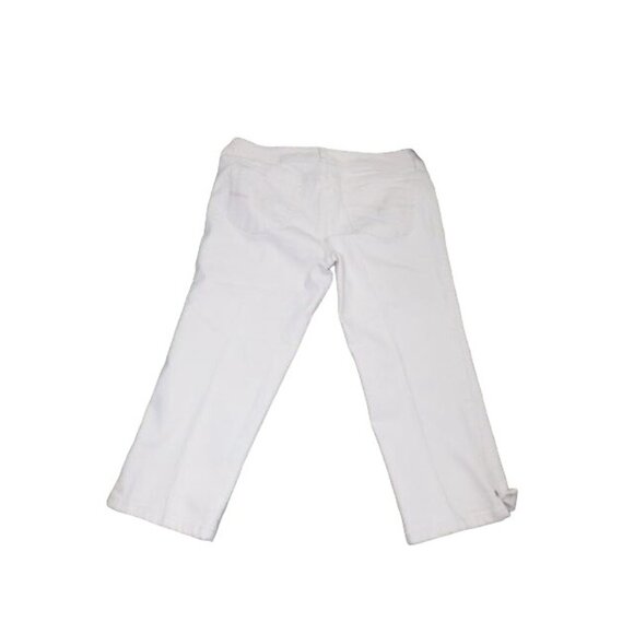 Chico's Size 8 (1) Crop Pink Denim Jean Style Cropped Pants STRETCH - Picture 3 of 3